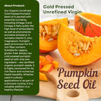 100% Pure Organic Unrefined Virgin Pumpkin Seed Oil All Natural 1 Gallon (128 fl.oz)