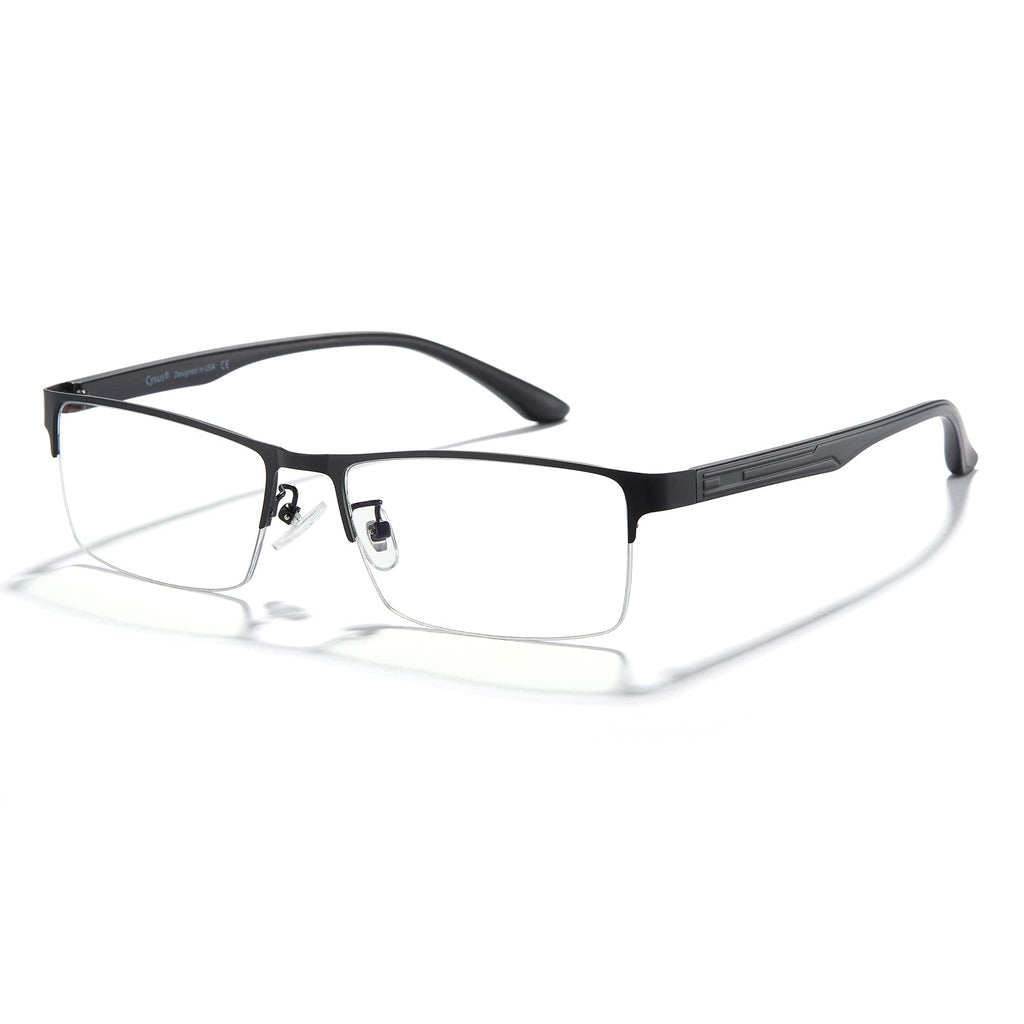 Cyxus Blue Light Blocking Glasses for Men Woman Semi Rim Computer Gaming Office Study Eyeglasses with UV Protection 8001