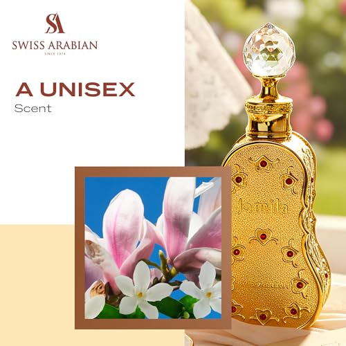 Swiss Arabian Jamila - Luxury Products From Dubai - Long Lasting And Addictive Personal Perfume Oil Fragrance - A Seductive Signature Aroma - 0.5 Oz