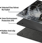 Playmat for MTG, with Free Storage Bags,Game Mat 24 x 14 inches, TCG and Board Game Mat for Cards,Mousepad Desk Mats (with Zones,Magic Mat 5)