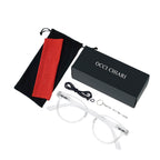 OCCI CHIARI Stylish Round Reading glasses Men 1.5x Lightweight Clear Readers for Narrow face(1.0 1.25 1.5 1.75 2.0 2.25 2.5 2.75 3.0 3.5 4.0 5.0 6.0)