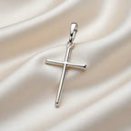 silverzone77 Cross Sterling Silver 925 Pendant Minimalistic Religious Unisex Jewelry
