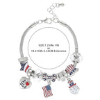 Madison Tyler Patriotic 4th of July Charm Bracelet for Women