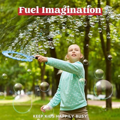 JOYIN Big Bubble Wands Set, Giant Bubble Wand Toys with Tray Bulk for Kids Adults, Summer Toys, Birthday Party Favors, Outdoor Activities, Easter Basket Stuffers