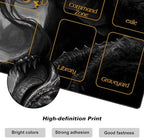 DEGDFSGR MTG Playmat 27.5" x 15.74" Cool Dark Dragon Non-Slip Rubber Base Commander Playmat for Magic The Gathering, TCG, YGO, CCG, RPG, PKM