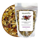 Nelson's Tea Chamomile Honey Vanilla - Herbal Loose Leaf Tea, Curated Blend with Honeybush, Chamomile, Lemongrass, Licorice Root, Toasted Coconut, and Bee Pollen - Perfect for Bedtime Brew (16 oz)