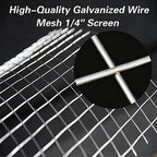 Hardware Cloth 8'' x 20' 1/4 in Galvanized Wire Mesh Roll (23 GA) Chicken Wire Fence Roll for Chicken Pen/coop Fences, Screen mesh, Rabbit/Snake Fences, Poultry enclosures, Handicraft Making, etc.