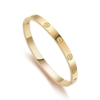 RIMRIVA Gold Bracelets for Women Trendy Cross Love Bangle Jewelry