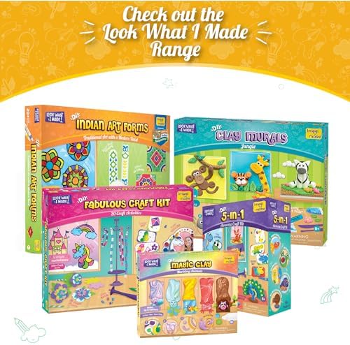 Imagimake Window Art Jungle Suncatcher Kit | Kids Crafts Supplies | Girls Toys Age 6-8 | Arts and Crafts for Kids Ages 8-12 | Creative Fun Craft Kit | Gifts for 5 Year Old Boys & Girls