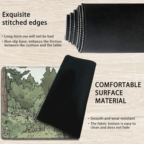 Playmats for Magic: The Gathering MTG Card Game Mat Plus 50 Pcs Card Sleeves, 24 x 14 inch TCG Mat with Stitched Edge for Commander Deck Duskmourn Board Game, Old Bear Walk