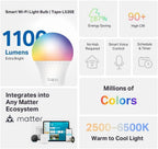 Tapo Multicolor Dimmable Smart Light Bulbs, L535E(4-Pack), A19 E26, 1100LM