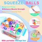 54Pack Stress Balls, Squishy Squeeze Balls Bulk Fidget for Adults Squishy Balls Stress Relief Balls, Stress Balls for Adults, Party Favors, Goodie Bag Stuffers