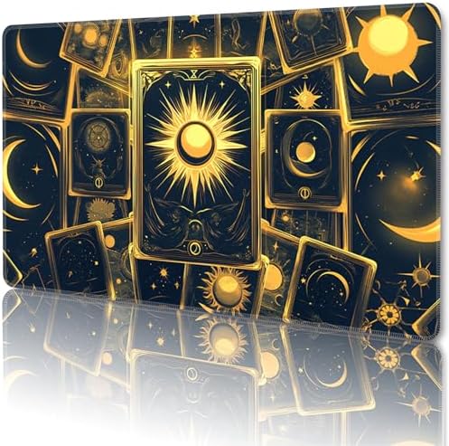 MTG Playmat Magic Card Playmat Game Mat,TCG & CCG Card Games Mat with Free Storage Bags Size 24 x 14 Inches (No with Zones,Card)