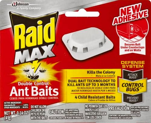Raid Double Control Ant Baits, 4 CT (Pack - 1), plain