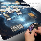 MTG Playmat Size 24x14in Free Storage Bags Non-Slip Backing Printing, Ideal for Card Game Enthusiasts TCG Playmat (No with Zone,Battle)