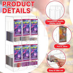 1 Pcs Acrylic Booster Pack Dispenser, Card Dispenser Storage and Organizer, for Trading Card, Booster Packs, Sports & More (Top and Bottom 6 Slots)
