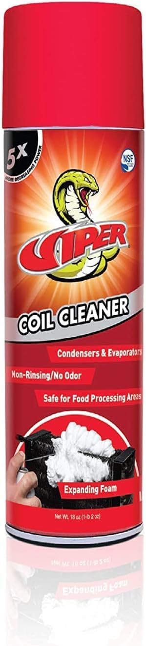 AMZ-Warehouse Refrigeration Technologies RT375A Viper Aerosol Foaming Coil Cleaner Degreaser Food Grade Expanding Foam 18oz - 1 Unit