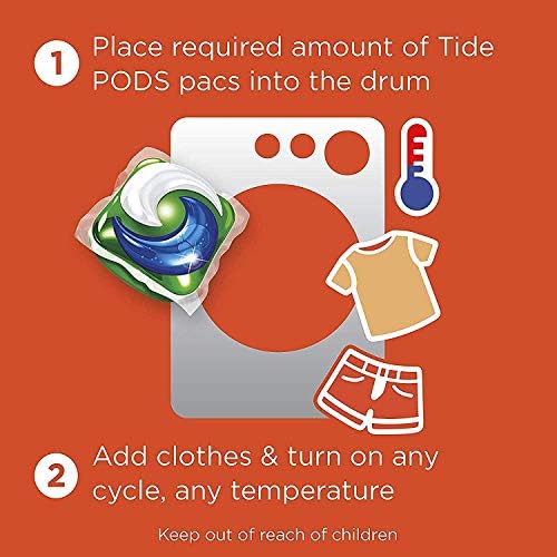 Tide Pods Laundry Detergent - 4 in 1 With Downy April Fresh - 12 Count Pods Per Package - Pack of 2 Packages