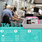 F-color 3 Pack Toiletry Bags for Travel - TSA Approved Clear Quart Size Cosmetic Bag, Matte Rose Red