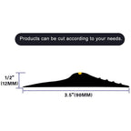 ToLanbbt 10Ft/3M Universal Garage Door Rubber Threshold Strip with 300ml Black Adhesive/Sealant, Weatherproof Seal Strip DIY Weather Stripping Replacement (Black+Yellow)