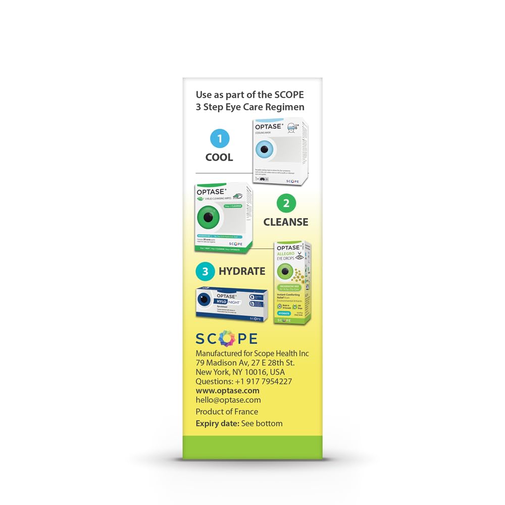 OPTASE Allegro Lubricant Eye Drops, 0.33 fl oz – Preservative Free Eye Drops for Dry Eyes – Artificial Tears for Environmental Irritants - Contact Lens Compatible - Multidose Bottle Contains 300 Doses