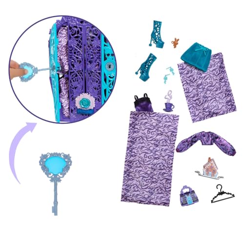Monster High Skulltimate Secrets Doll & Accessories Set, Garden Mysteries Twyla with Reveal Closet & 19+ Tea Party Surprises Like Clothes