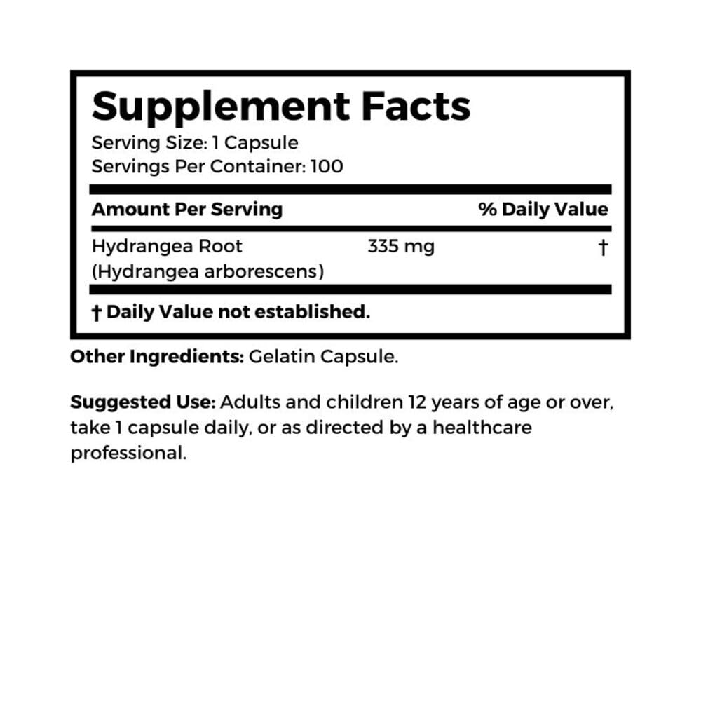 Dr Clark Store Hydrangea, 335 mg 100 Gelatin Capsules