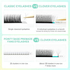 NAGARAKU 6D W Shape Eyelash Extension Supplies Natural Soft Volume 0.07mm C curl 8-12mm Mix Premade Fans Faux Mink Matte Black Cluster Easy Fanning False Lashes