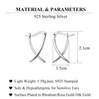 SLUYNZ 925 Sterling Silver X Hoop Earrings for Women Teen Girls Minimalist Hoop Earrings Huggie (A-Sterling Silver)