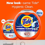 Tide Hygienic Clean Power PODS Laundry Detergent Pacs, Original Scent, 57 Count, Removes Visible and Invisible Dirt