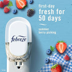 Febreze Plug In Air Freshener, Odor-Fighting Scented Oil Refill, Summer Berry Picking, 2 Refill