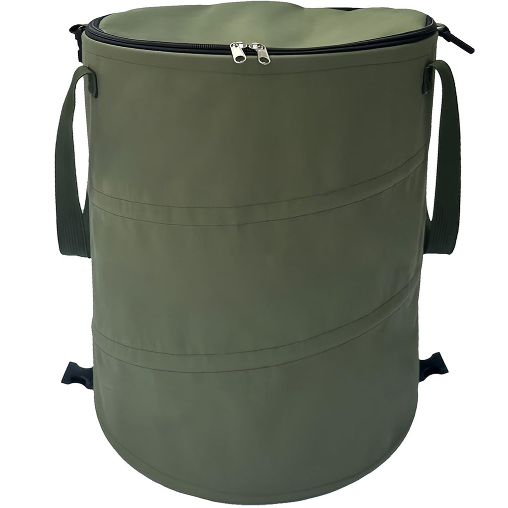 QJXX Pop up Camping Trash can with lid, 24 Gallon Collapsible Garden can
