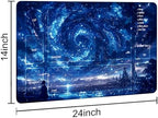 MTG Playmat TCG Playmat -Includes Storage Bag and 14 Dice-Experience Top-Tier Quality and Edge-Locking Waterproof and Non-Slip Mat! (playmat with, Starry Sky)