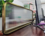Commercial Partition Screen Privacy Panels - Protection Screen - Modern Divider Screen for Office, Restaurant, Hotel, Countertop (Color : Gold, Size : 120 * 30cm)