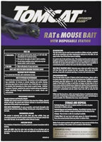 Tomcat Advanced Brand Rat & Mouse Bait with Disposable Station, Indoor and Outdoor Use, 1 Pre-Filled Ready-to-Use Station