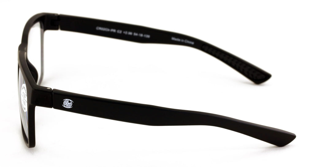 V.W.E. Men Progressive Reading Glasses No Line Clear on Top Bifocals Reader - Rectangular Matte Sport (Matte Black, 1.00, x)