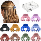 Small Hair Clips for Women Girls Kids, Tiny Hair Claw Clips for Thin/Medium Thick Hair, 1.5 Inch Mini Jaw Clips Matte Octopus Clip Nonslip Spider with Gift Box (Pack of 10 Colors)