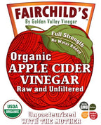 Fairchild's Organic Raw & Unfiltered Apple Cider Vinegar, 32 FZ - Two Pack