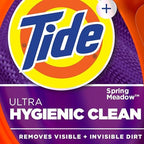 Tide Hygienic Clean Heavy 10x Duty Liquid Laundry Detergent, HE Compatible, Spring Meadow Scent, 59 Loads, 84 fl oz