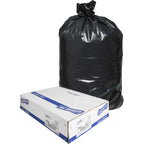Genuine Joe Low Density Can Liners, 28.5" x 43", 23 gal Capacity, 1.0 mil, Black, Fits Slim Jim Receptacles, 150 Count
