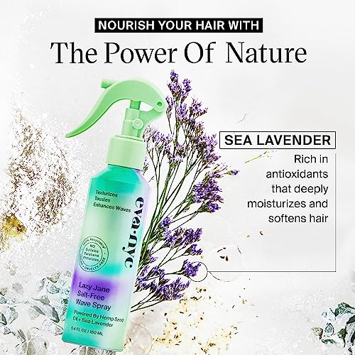 Eva NYC Lazy Jane Wave Spray, Salt-Free Texture , Non-Sticky & GMO-Free Wavy Hair Products, Vegan for Women, 5.4 oz