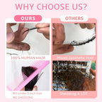 Human Hair Braiding Hair 14 Inch Deep Wave Bulk Human Hair for Braiding 10A Brazilian Curly Human Hair Extensions for Boho Braids Wet and Wavy Color 27# Honey Blonde Human Braiding Hair 2 Bundle 100g