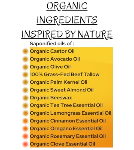 Sample Pack- Sweet Orange/Rosemary - Black Belt Defense - Tea Tree - Grass-Fed Beef Tallow and Organic Oils - Scented with Organic Essential Oils - Artisanal Bar Soap - 3 Pack - Each Bar Unique-