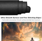 for MTG Playmat with Zones 24 x 14 inches for TCG Playmats Non-Slip Rubber Base Commander Play Mat for Magic The Gathering Playmat Iorcana Trading Card Game, Jesus Walked in The Clouds