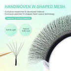 NAGARAKU 6D W Shape Eyelash Extension Supplies Natural Soft Volume 0.07mm C curl 8-12mm Mix Premade Fans Faux Mink Matte Black Cluster Easy Fanning False Lashes