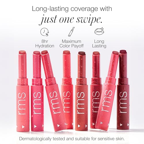RMS Beauty Legendary Serum Lipstick - Satin Finish Lip Color, Serum Lip Stain Hybrid, Long Lasting Lipstick for Women, Hydrating Lip Tint Stain