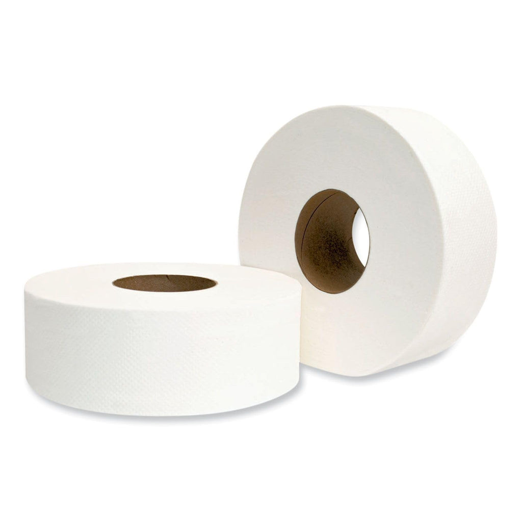 GEN 202 Jumbo JRT Bath Tissue, 2-Ply, White, 9 in Diameter, 12 Count (Pack of 1)