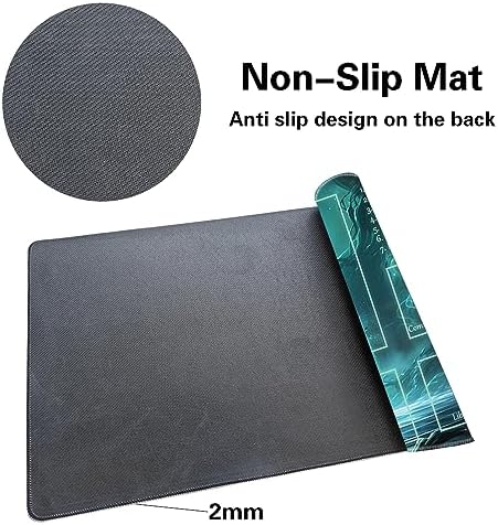 MTG Playmat Size 24x14in Free Storage Bags Non-Slip Backing, Ideal for Card Game Enthusiasts TCG Playmat (The Final Spell-Deck)