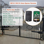 RB741 for Mighty Mule Gate Opener Remote, 318MHZ Gate Remote Control for GTO Gate Openers, 9 Dip FM135 Gate Transmitter for MM371W MM572W etc. Gate Clicker Garage Door Entry Controller (4 Pack)