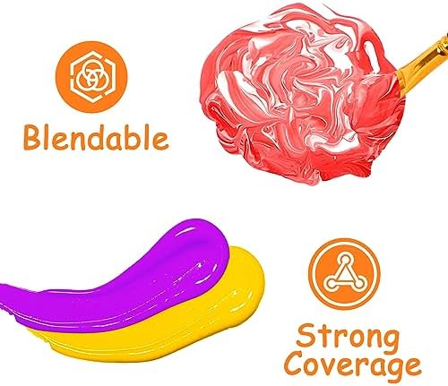 ABEIER Washable Finger Paint Kit for Toddlers, 12 Colors with Paint Tools, Safe Non-Toxic, Baby Safe Paint for Hand and Feet, Mess Free Art Supplies for Kids, DIY Crafts, Kids Gifts, Ages 3+